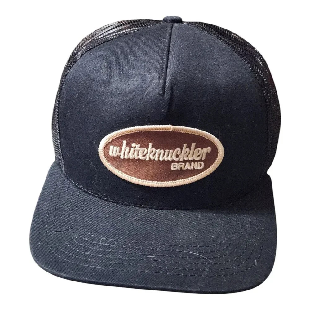 Whiteknuckler Brand Patch Trucker Hat Mesh Snapback Cap